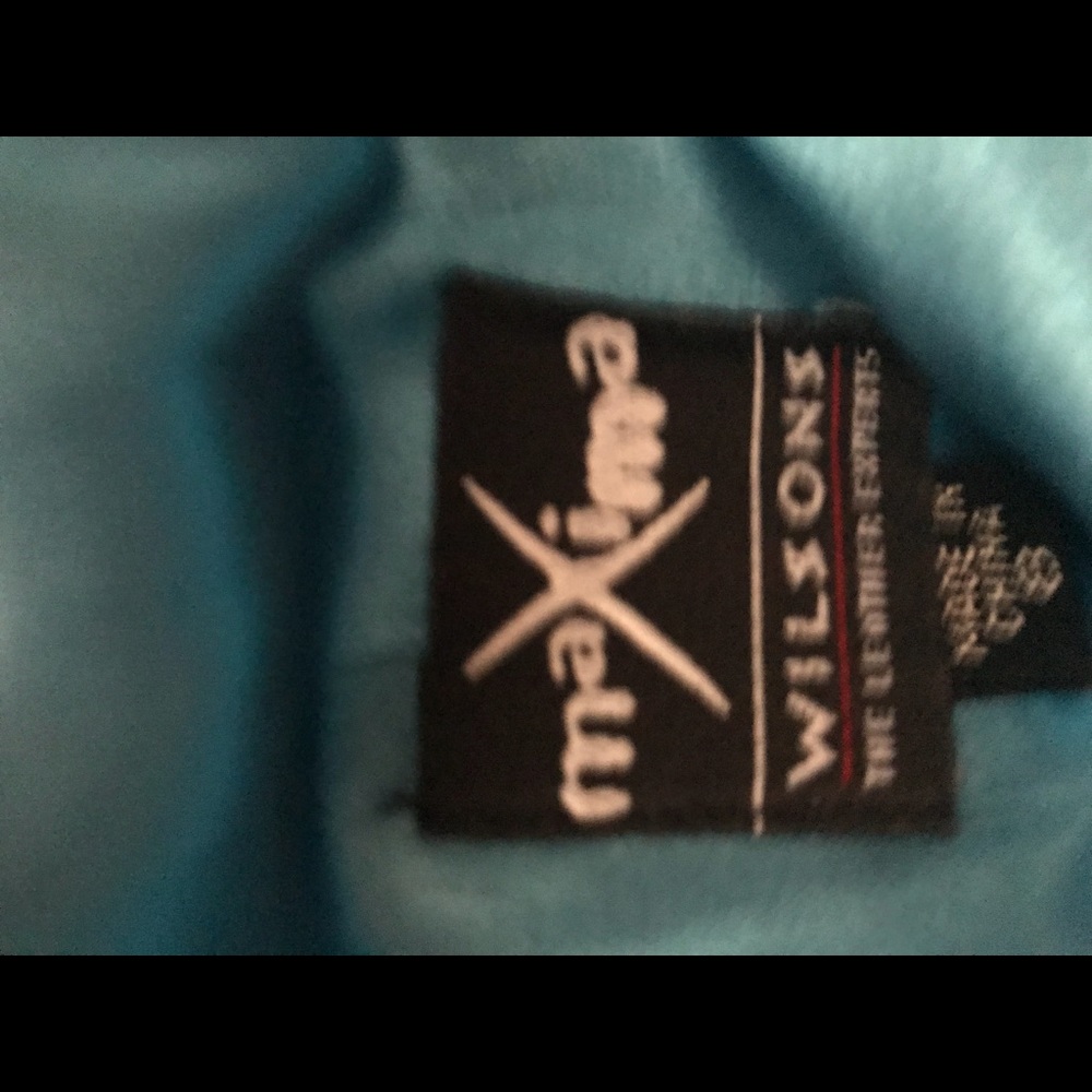 Blue leather pants
